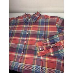 Mens Polo Ralph Lauren Colorful Plaid Button Up Long Sleeve Shirt Size 2XB Big